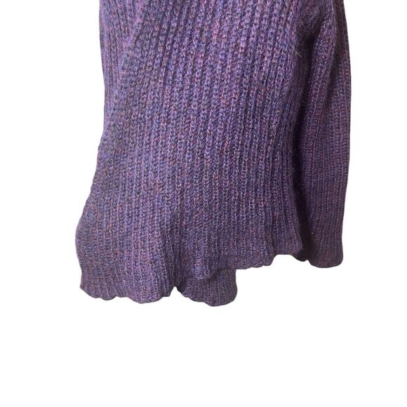 Eileen Fisher Purple Wool Open Cardigan Medium Chunky Sweater Mohair Cozycore - Picture 11 of 11